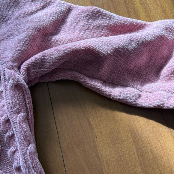 Alfred Dunner Pink Cable Knit Textured Women's zip up Cardigan - Picture 8 of 8